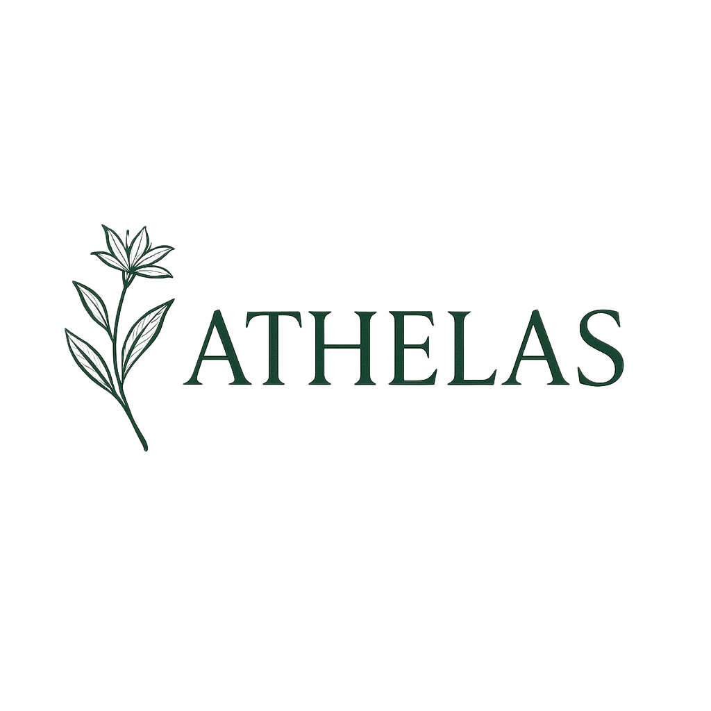 Athelas VC logo - botanical flower illustration representing growth and cultivation of early-stage founders
